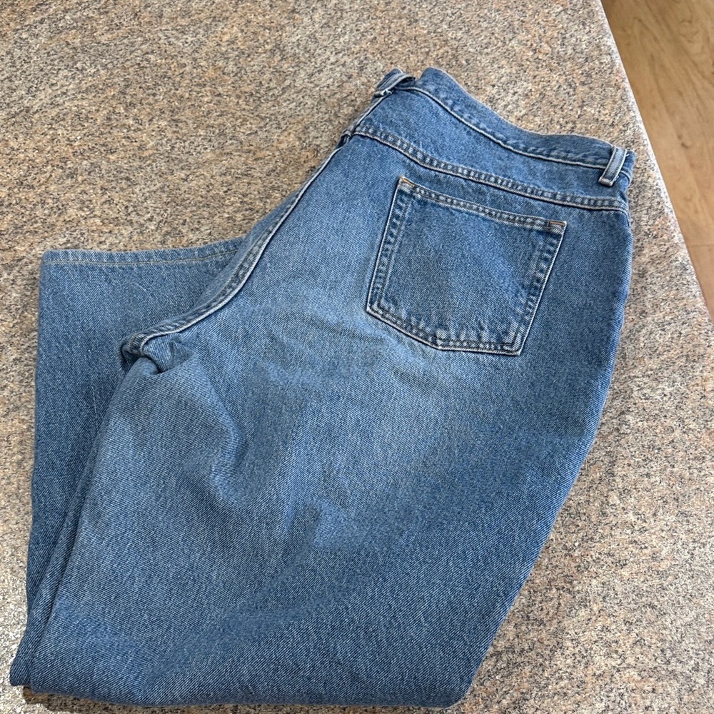 L.L. Bean original fit relaxed Classic Blue Denim Jeans size 20 - Picture 6 of 7